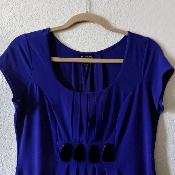 Enfocus Studio cobalt blue dress size 10 - Picture 2 of 4